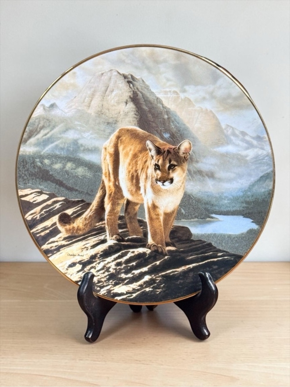 1991 W.L. George “The Cougar” By Charles Fracé Collector Plate